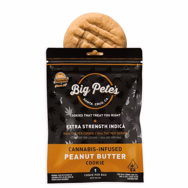 Photograph of product: Big Pete's | Single Cookie | Peanut Butter | Oui'd | 100mg