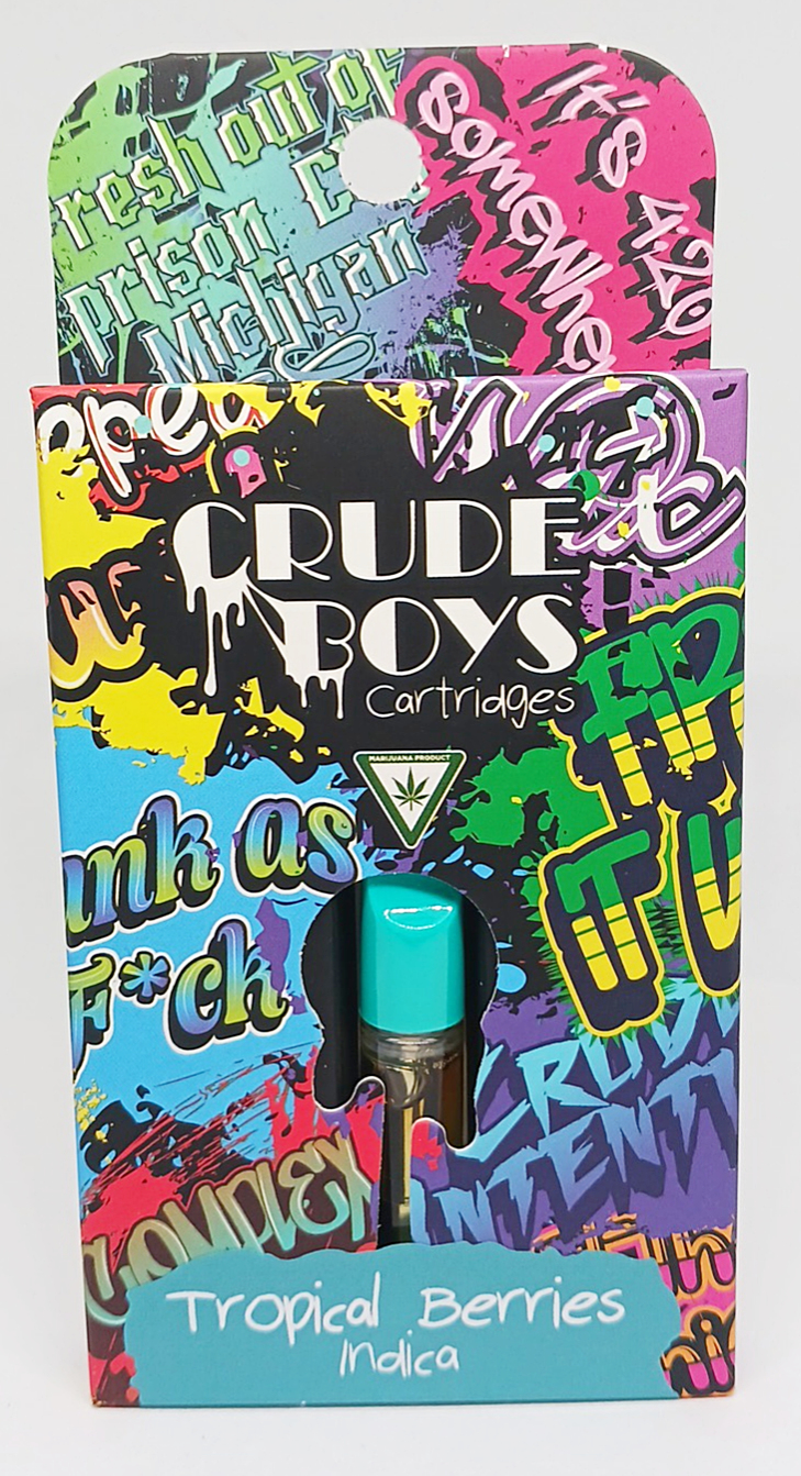Photograph of product: Tropical Berries | 1g 510 Cart | Crude Boys