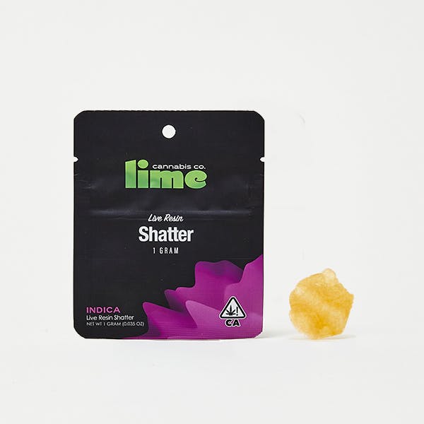 Photograph of product: Lime - Oui'd (1.0g Live Resin Shatter) | Jelly Pie