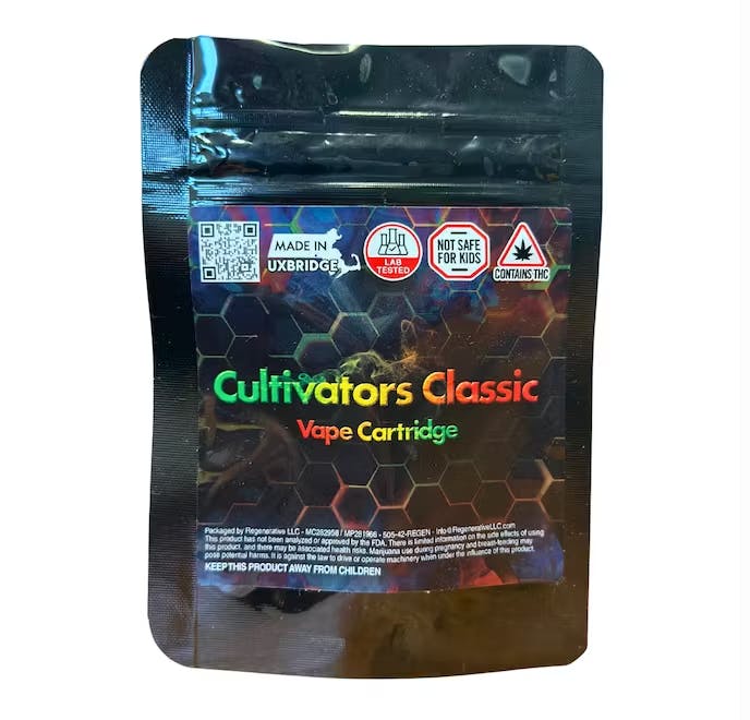 Photograph of product: Cultivators Classic I Distillate Vape Cart I Blueberry Muffin