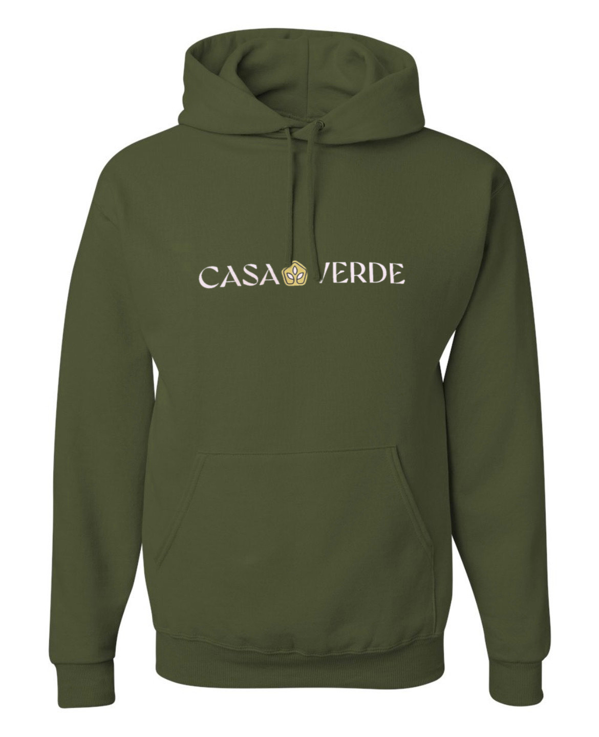 Photograph of product: Casa Verde Men's Cut Hoodie Green
