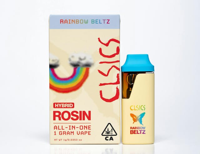 Photograph of product: Rainbow Beltz | LIVE ROSIN ALL IN ONE VAPE 1g - 