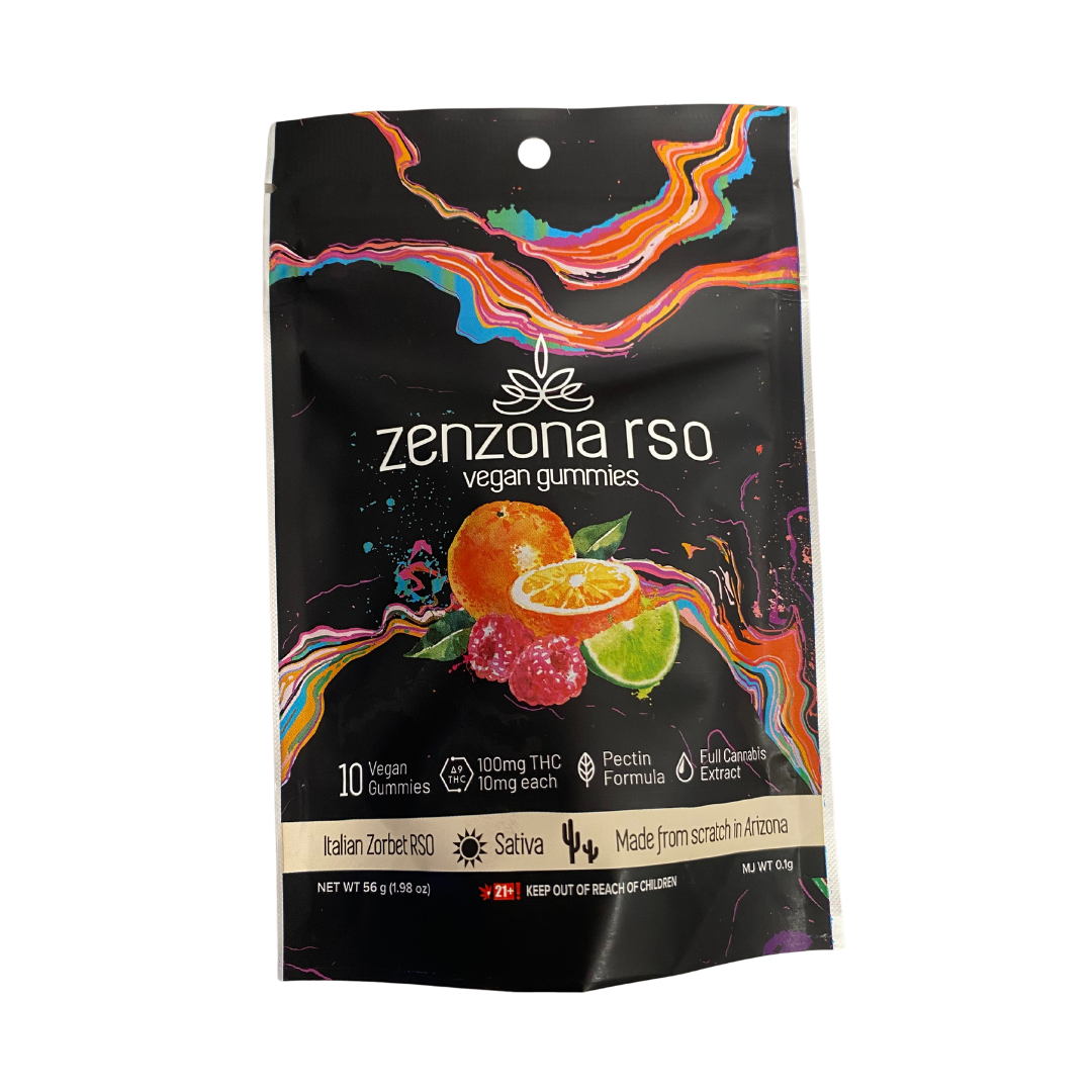 Photograph of product: Italian Zorbet RSO Gummy 10 Pack (S) | 100mg