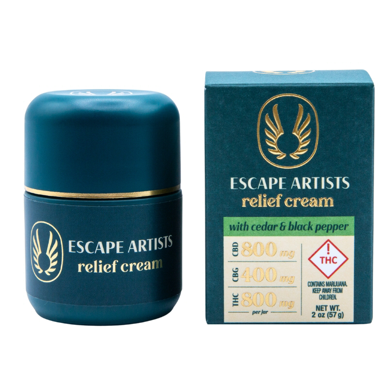 Photograph of product: Cedar & Black- (2:2:1 TH-oui:CBD:CBG) - 800mg Relief Cream - Escape Artist