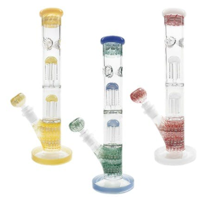 Photograph of product: LUVBUDS - WATER PIPE/BONG - 12" DOUBLETREE SHOWERHEAD PERC