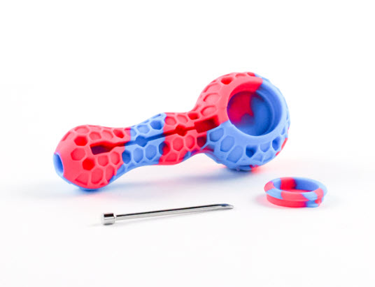 Photograph of product: Silicone Pipe - 4.25in - Assorted Colors