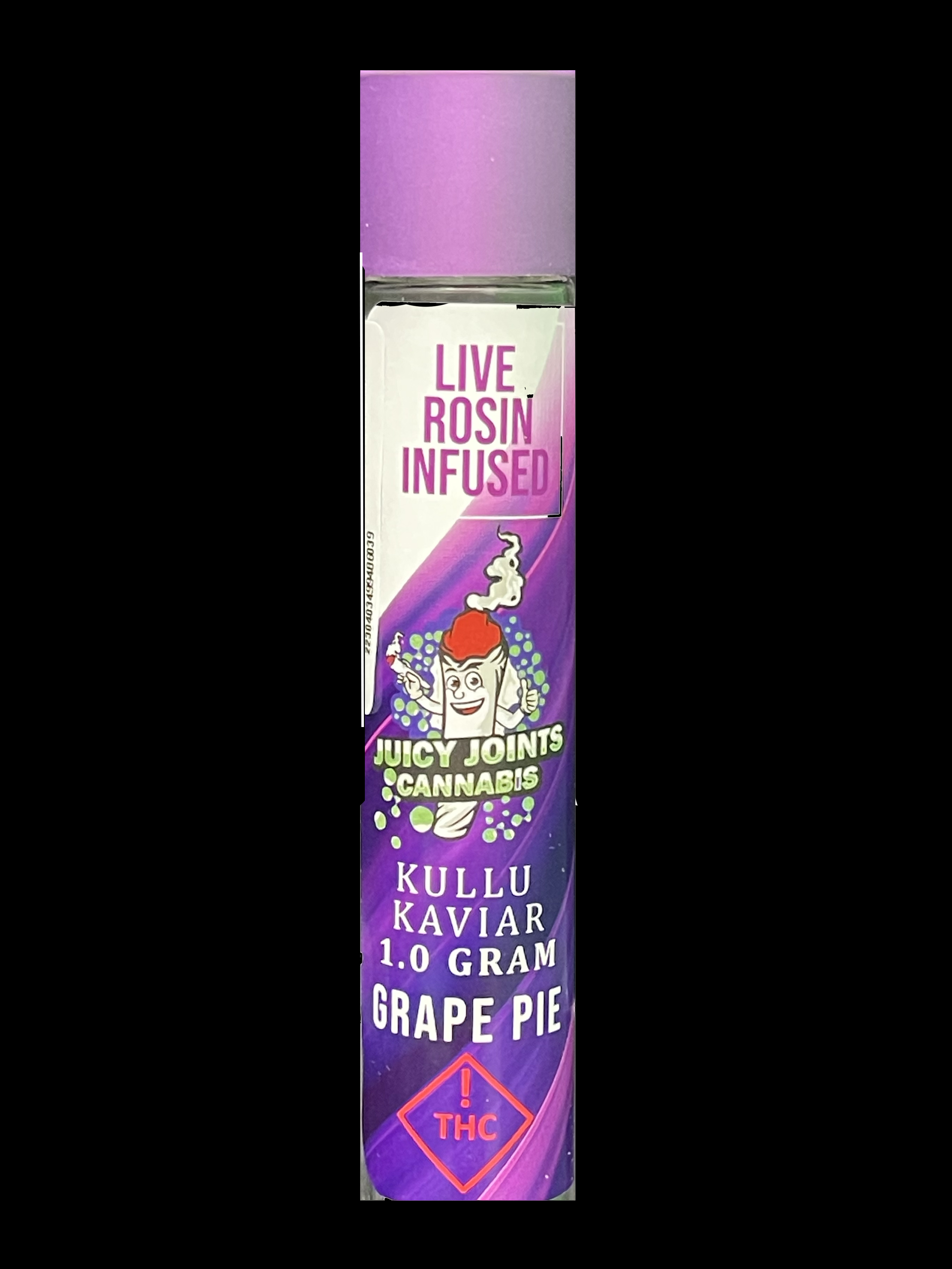 Photograph of product: Rosin Infused Kullu Kaviar-Grape Pie (I)