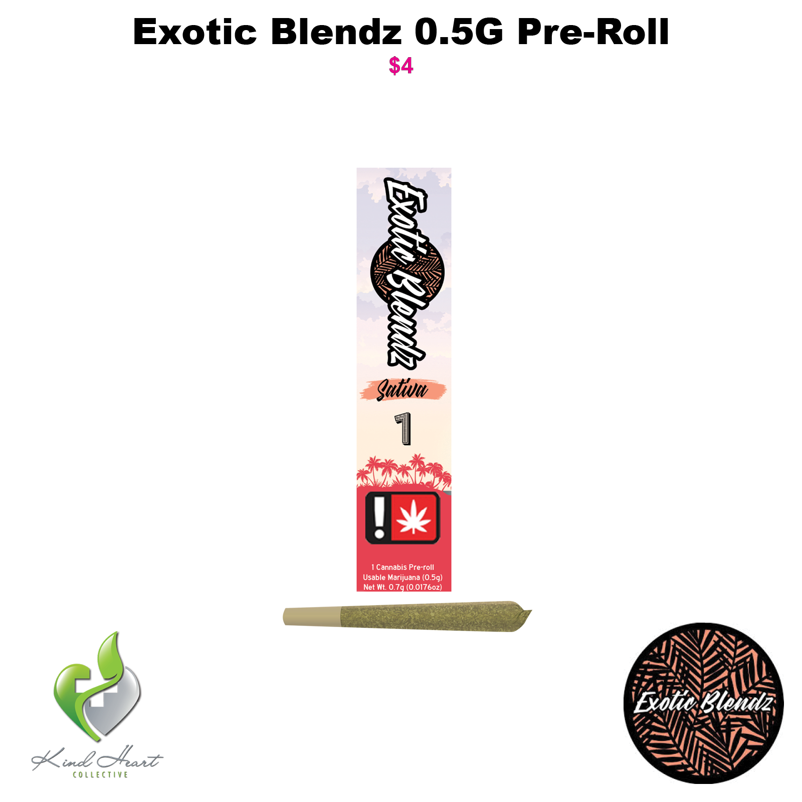 Photograph of product: Oui'd 0.5G Pre-Roll, Exotic Blendz (Taxes Included)