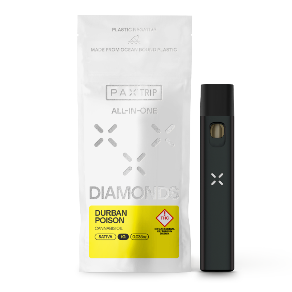 Photograph of product: PAX Trip Durban Poison Oui'd Live Resin All-in-One 1000mg