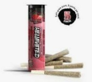 Photograph of product: Juicy Stickz Strawberry Haze 5pk Infused Preroll (Hellavated)