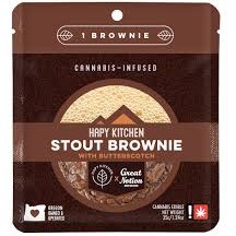 Photograph of product: Hapy Kitchen 100mg GREAT NOTION STOUT BROWNIE W/ BUTTERSCOTCH Single