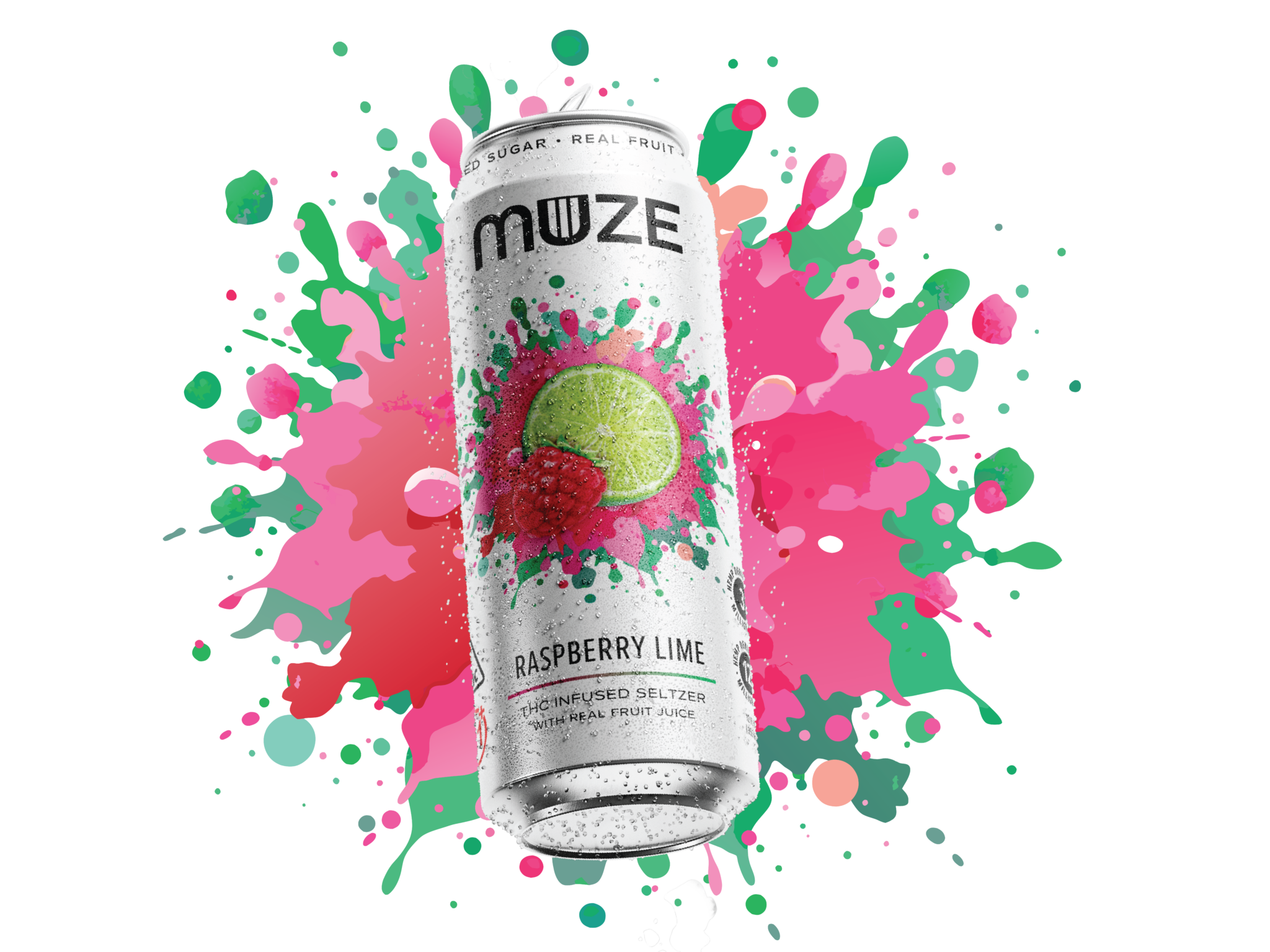 Photograph of product: Raspberry Lime CBG:TH-oui 5:1 Seltzer 12oz
