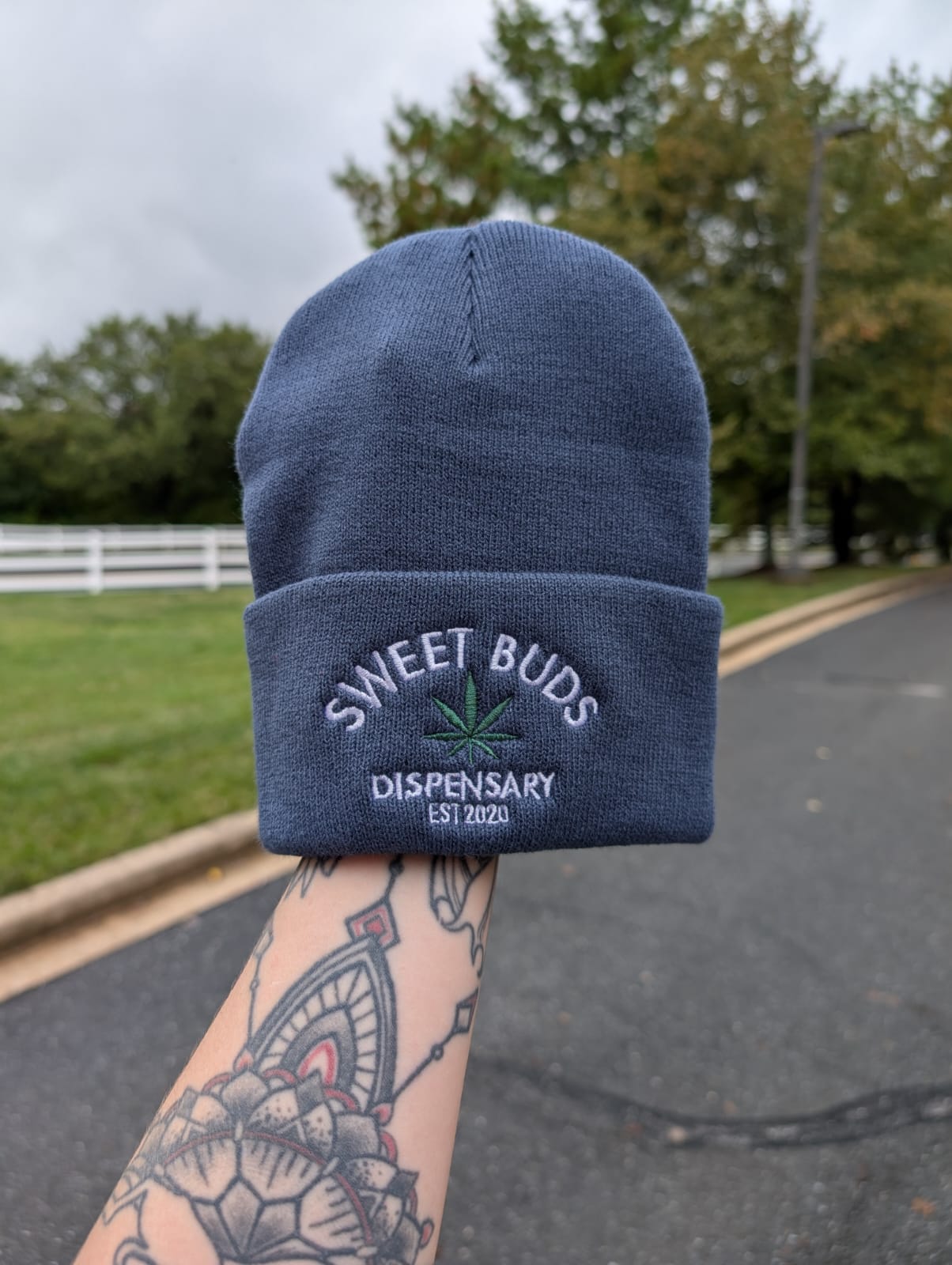 Photograph of product: Sweet Buds Beanie Hat - Blue