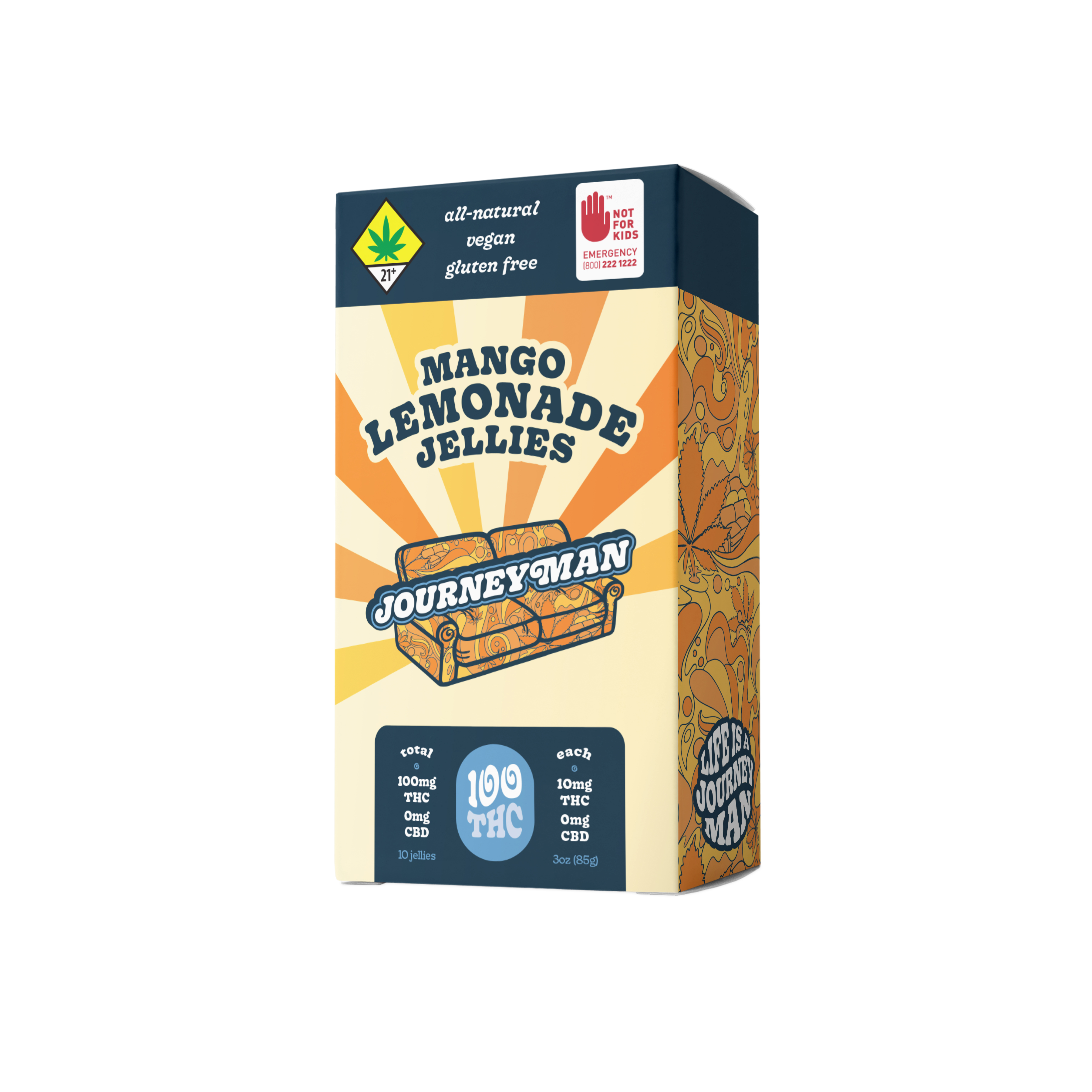 Photograph of product: Mango Lemonade Jellies (100mg TH-oui)