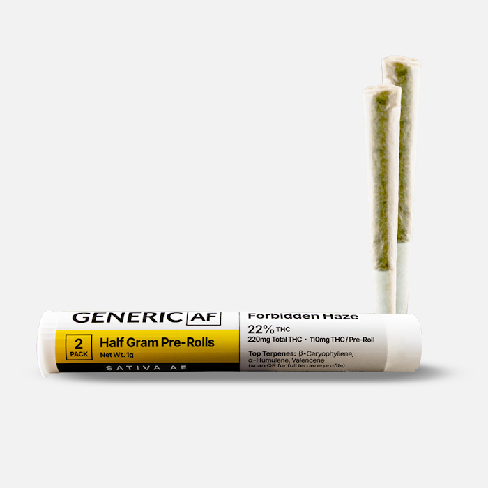 Photograph of product: Generic AF - Forbidden Haze - PreRoll - 2Pk - 1g