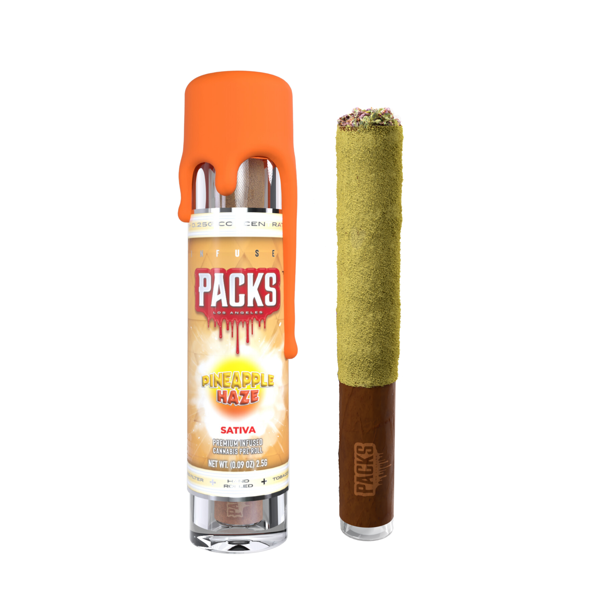 Photograph of product: Packs | Pineapple Haze Infused | Blunt | 2.5g
