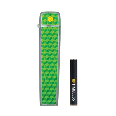 Photograph of product: Timeless Flip Case & Battery  - Black/Green - Half Gram Size