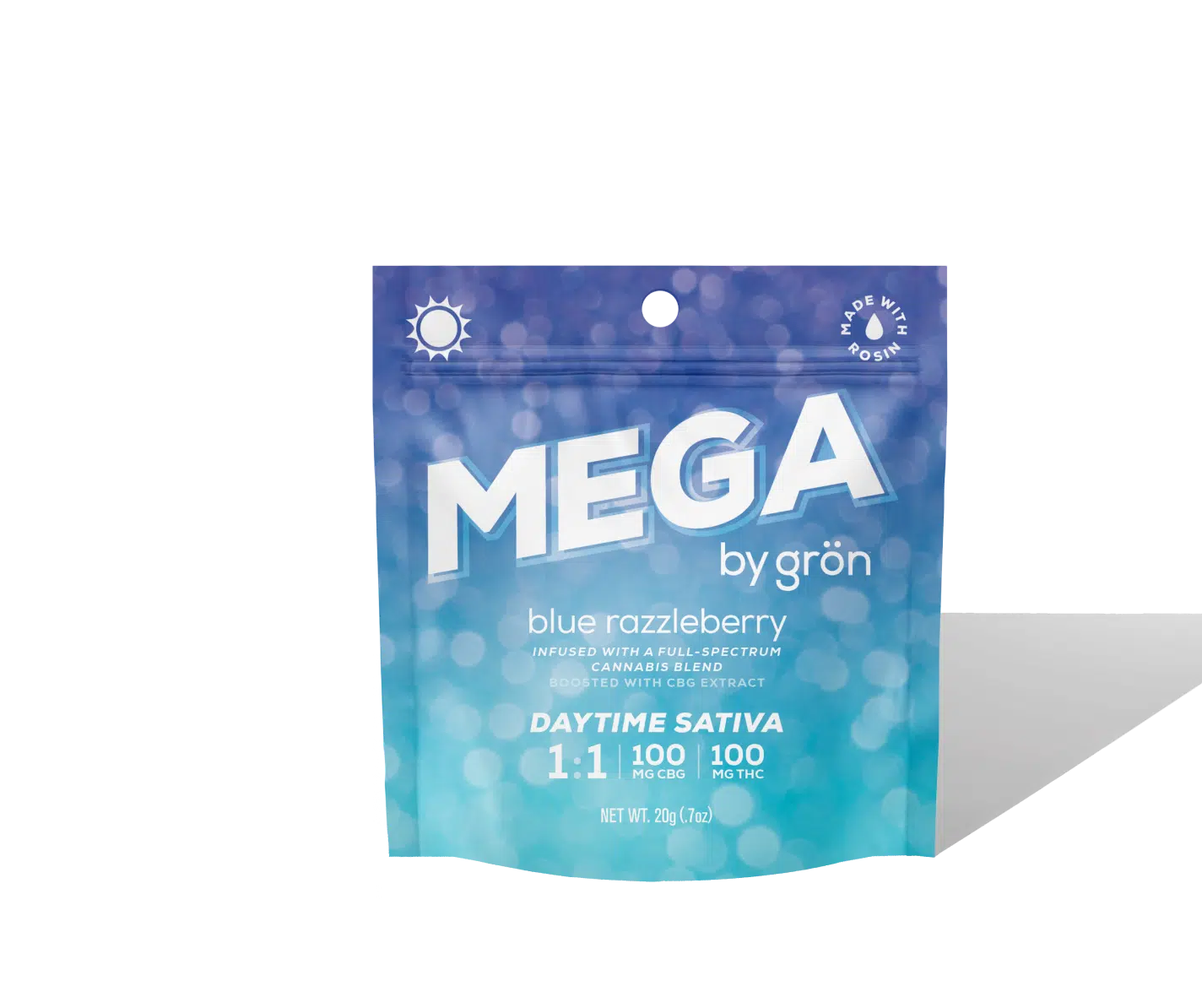 Photograph of product: Blue Razzleberry 1:1 ~ CBG:TH-oui ~ Mega