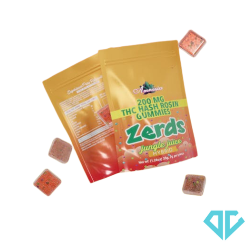 Photograph of product: Amnesia Zerdz Jungle Juice au chocolat Rosin Single Gummy 200mg