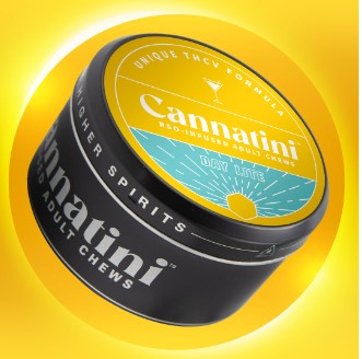 Photograph of product: Cannatini 1:1 Peach Tequila Sunrise RSO Gummies 100mg 20pk (TH-oui:TH-ouiV)