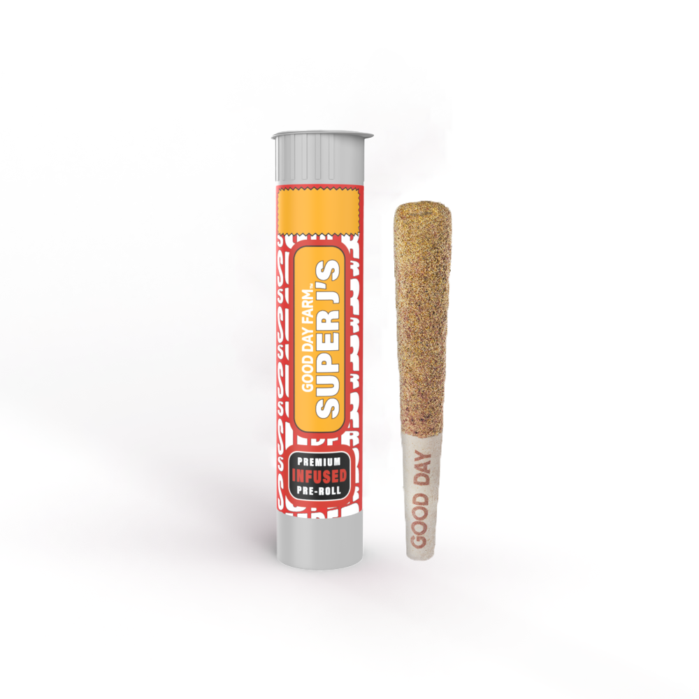 Photograph of product: GDF: Infused Pre-Roll | Blood Orange x Orange Inferno | Super J's | 1g