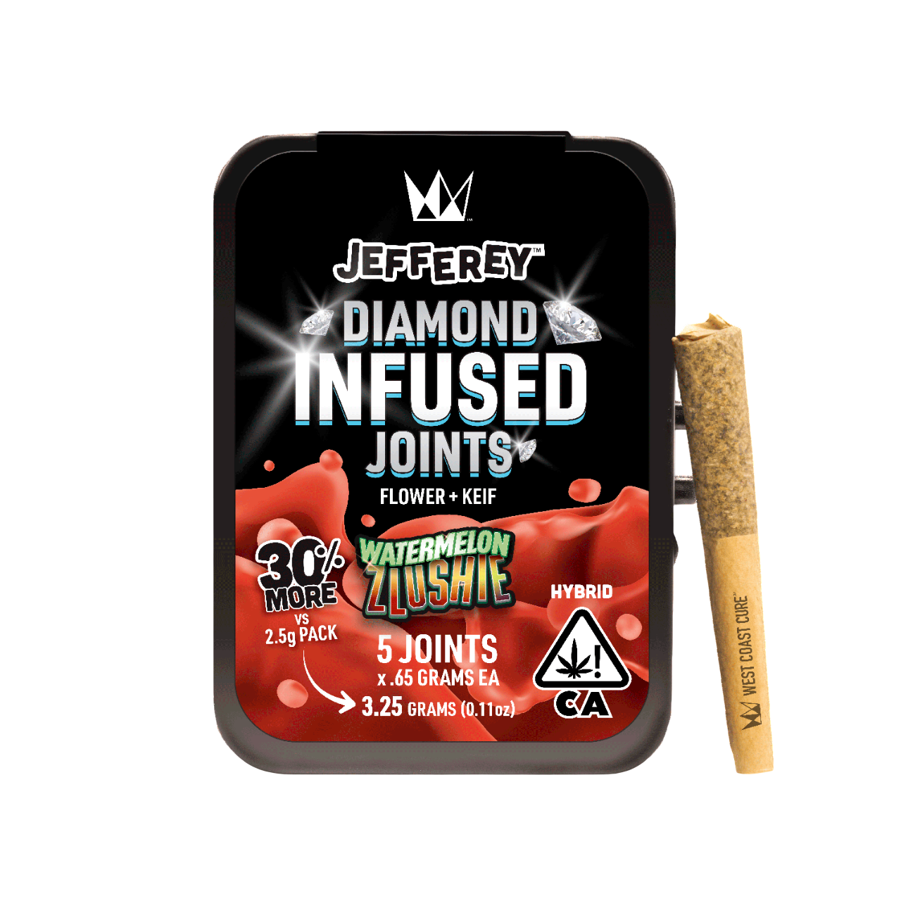 Photograph of product: WATERMELON ZLUSHIE 3.25G INFUSED 5 PACK PREROLLS