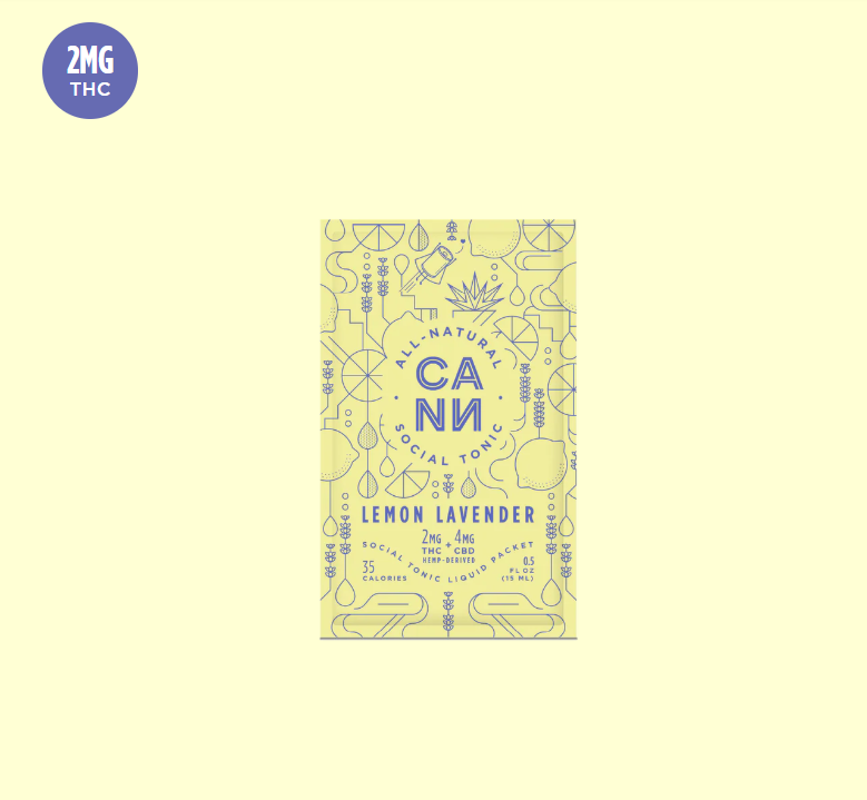 Photograph of product: Lemon Lavender - 2MG THC 4 CBD Roadies 8PK