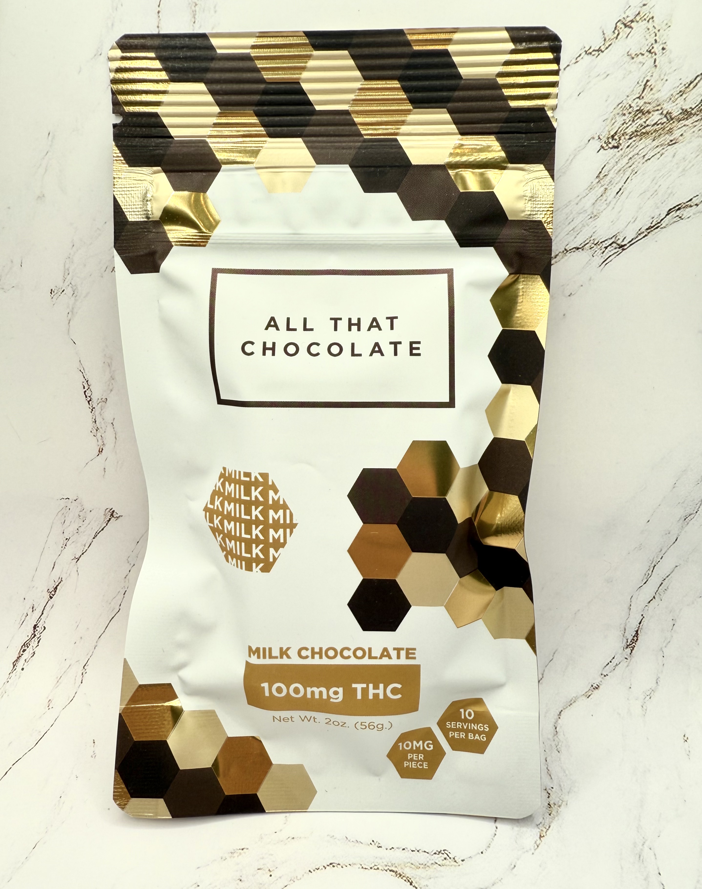 Photograph of product: All That Chocolate - Milk Chocolate Bar - 100mg - .1g