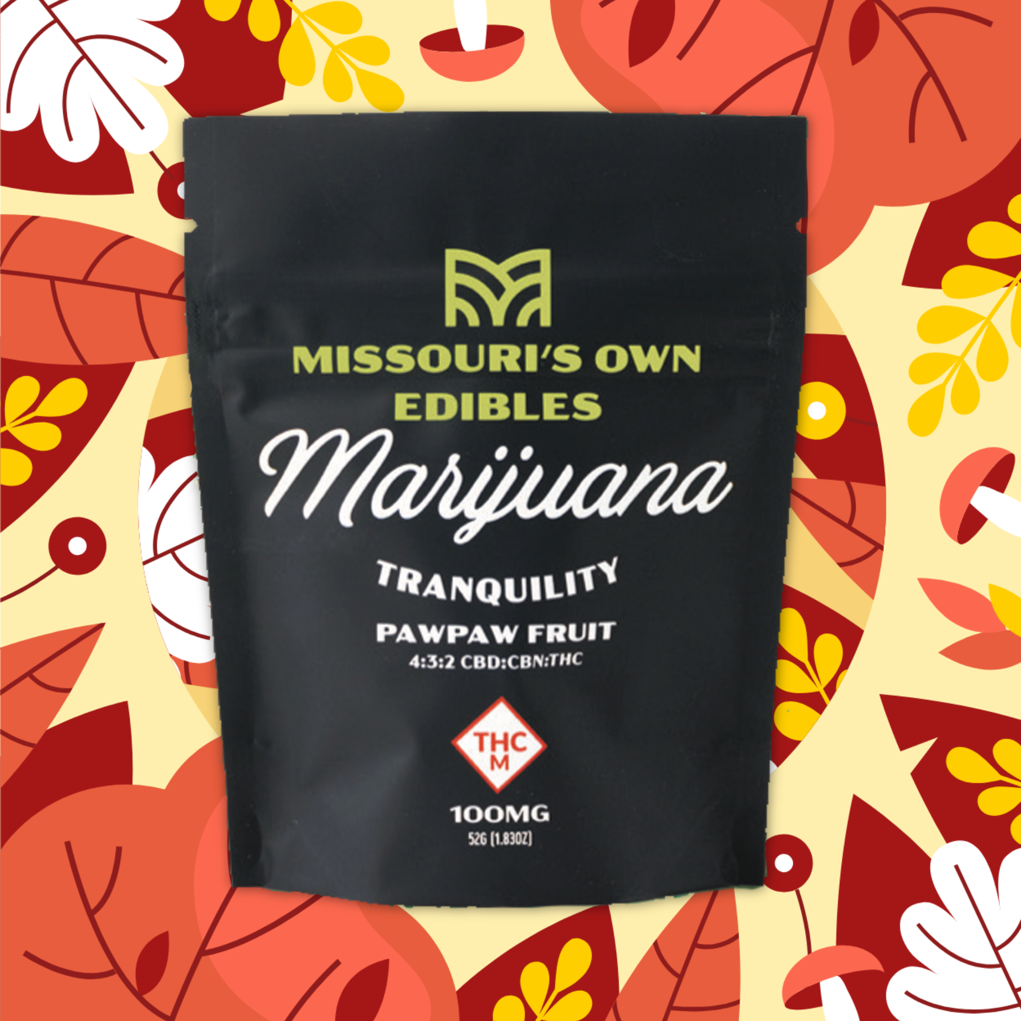 Photograph of product: Missouri's Own - Paw Paw - Tranquility 4:3:2 CBD:CBN:TH-oui - Gummies - 100mg (10pk)