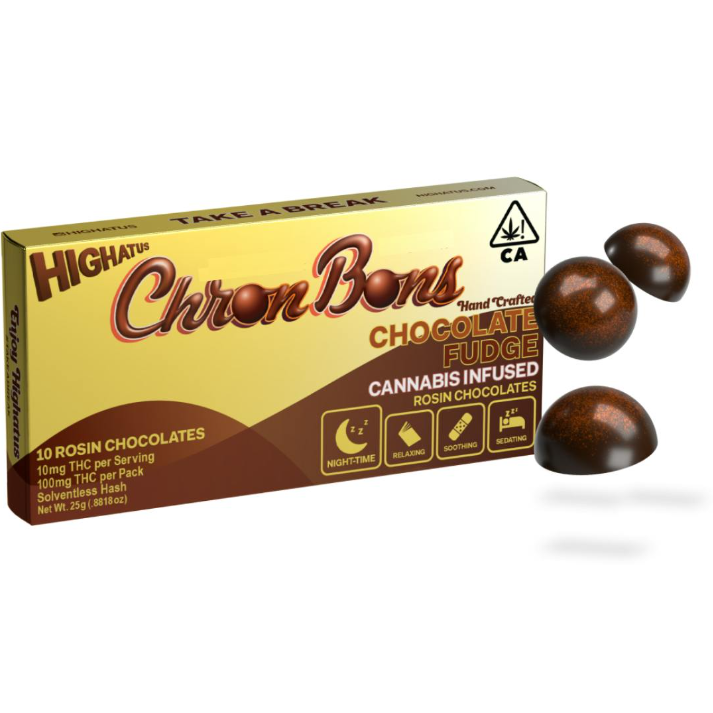 Photograph of product: Highatus - ChronBons Chocolate Fudge (Rosin) 100mg