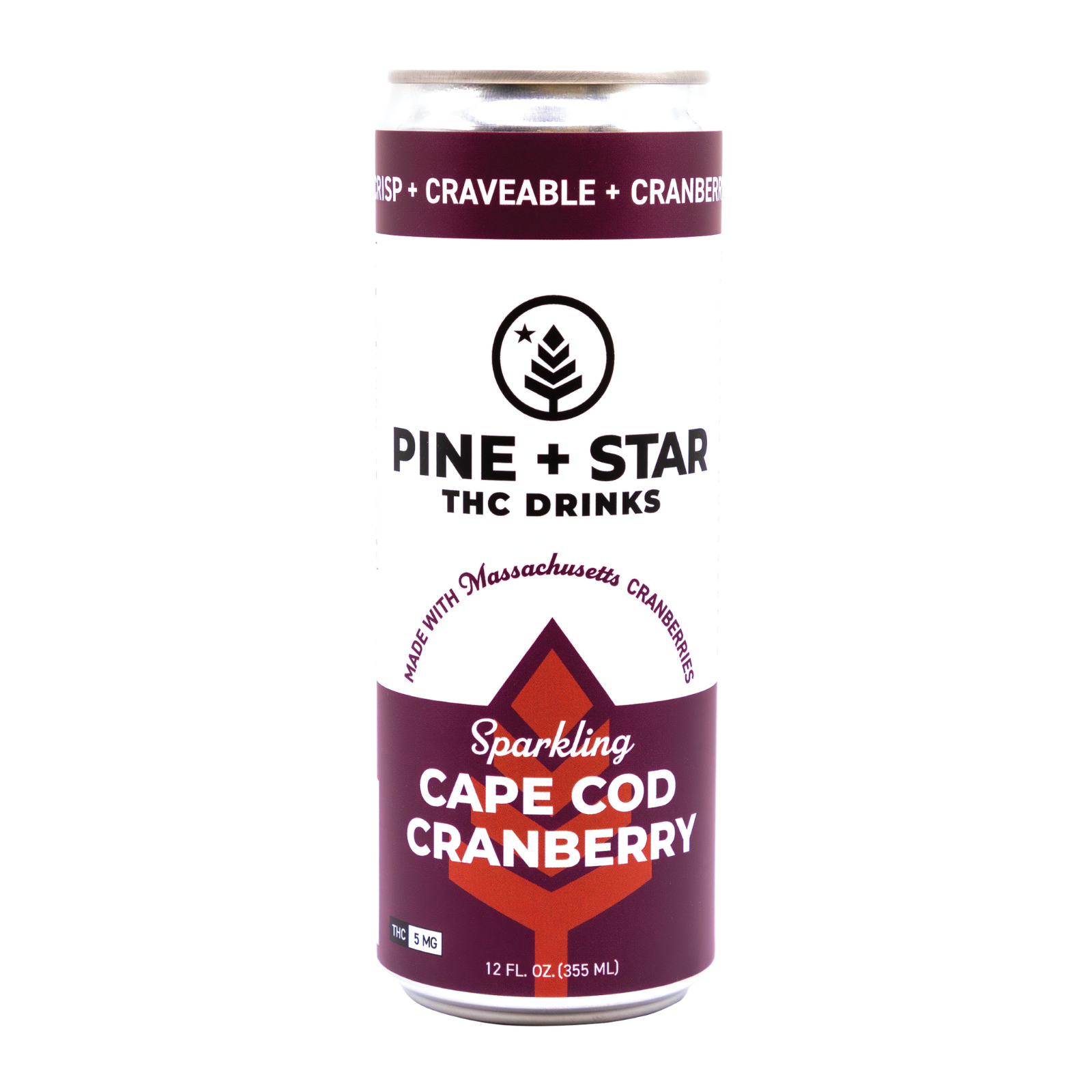 Photograph of product: 5mg Seltzer | Cape Cod Cranberry | Pine Star
