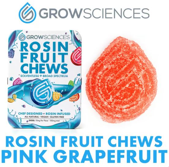 Photograph of product: Pink Grapefruit Rosin Infused Chews | 100mg