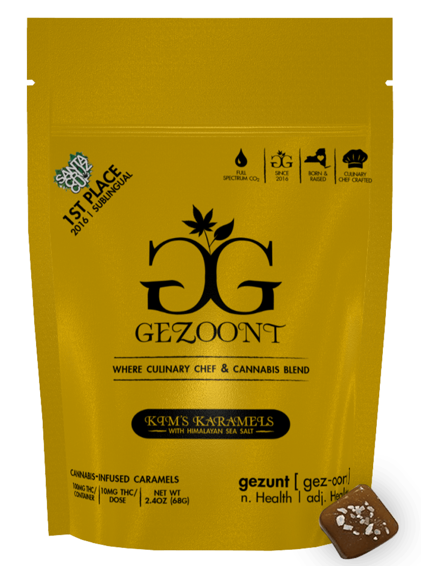 Photograph of product: Gezoont | Kim's Karamels | With Himalayan Sea Salt | 10pk | 100mg TH-oui