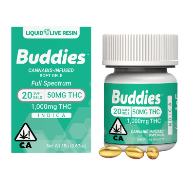 Photograph of product: GUMBO (I) 50MG LIQUID DIAMOND LIVE RESIN SOFT GELS (20PK)