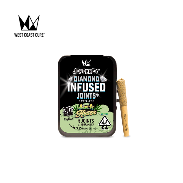 Photograph of product: JACK HERER 3.25G INFUSED 5 PACK PREROLL