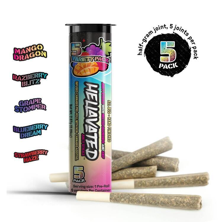 Photograph of product: Hellavated 5 Pack Variety Infused