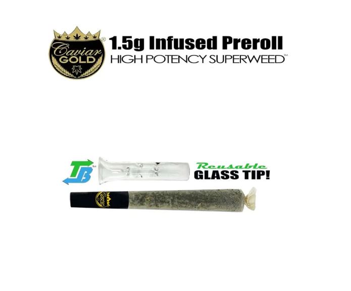 Photograph of product: Caviar Gold Preroll Lost Louie 1.5G