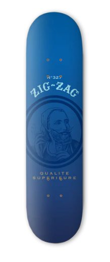 Photograph of product: Zig-Zag | Blue Skateboard Deck $99