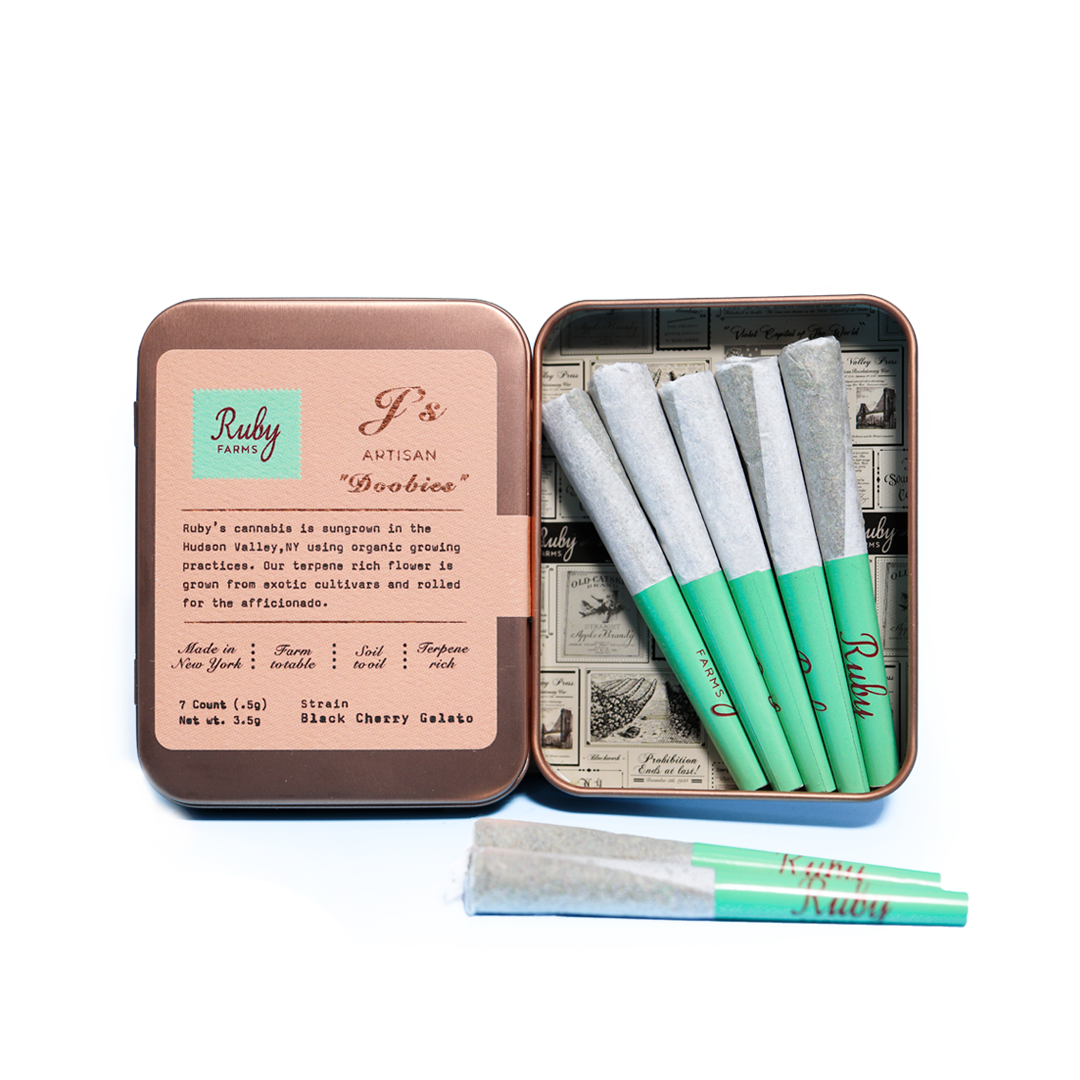 Photograph of product: Ruby Farms | Sour Diesel | 0.5G Prerolls 7Pk