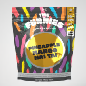 Photograph of product: The Funnies | Pineapple Mango Mai Tai Super Funny 2Pk - Oui'd (Macro Dose)