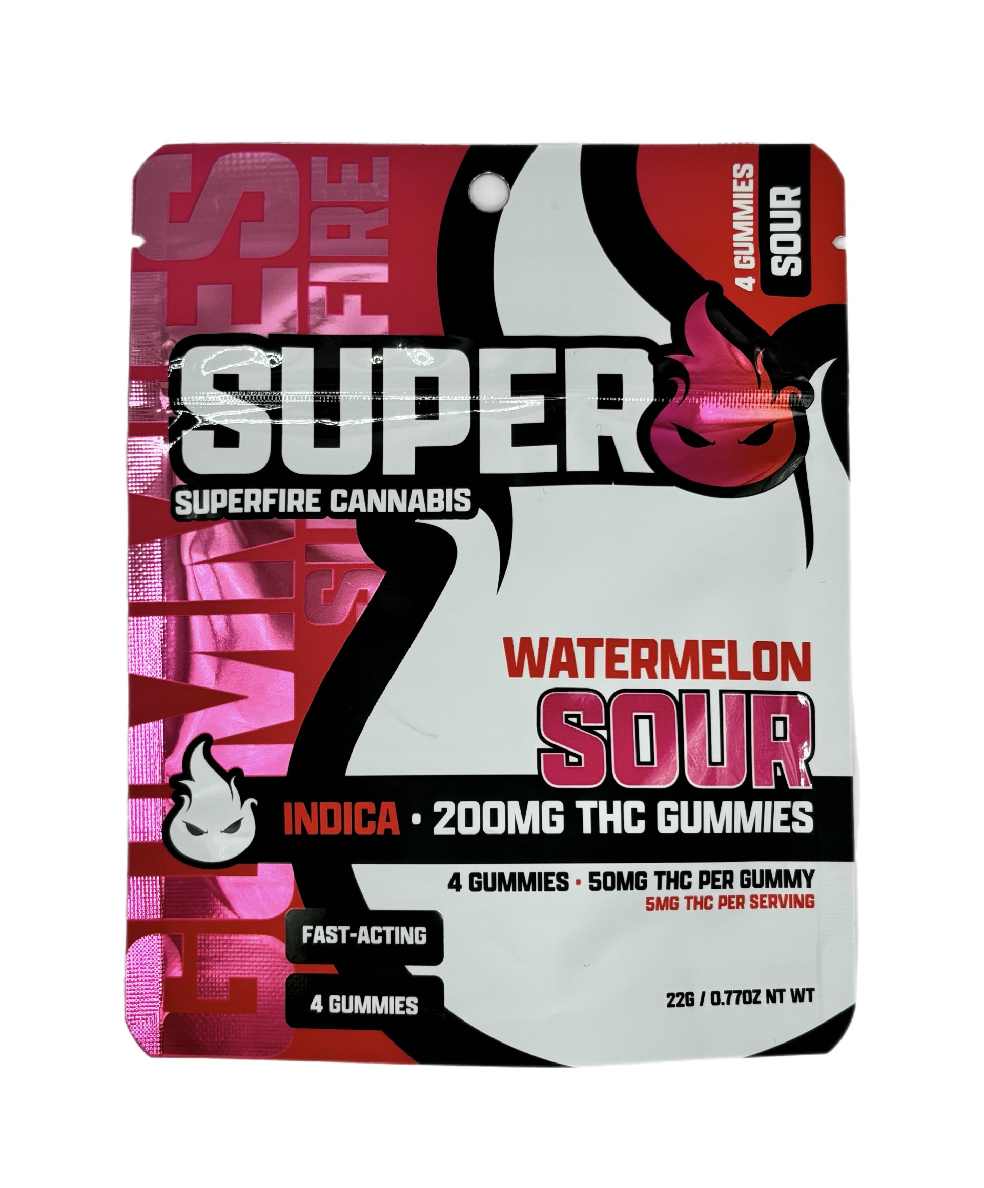 Photograph of product: SUPERFIRE | SOUR WATERMELON | GUMMIES | 200MG