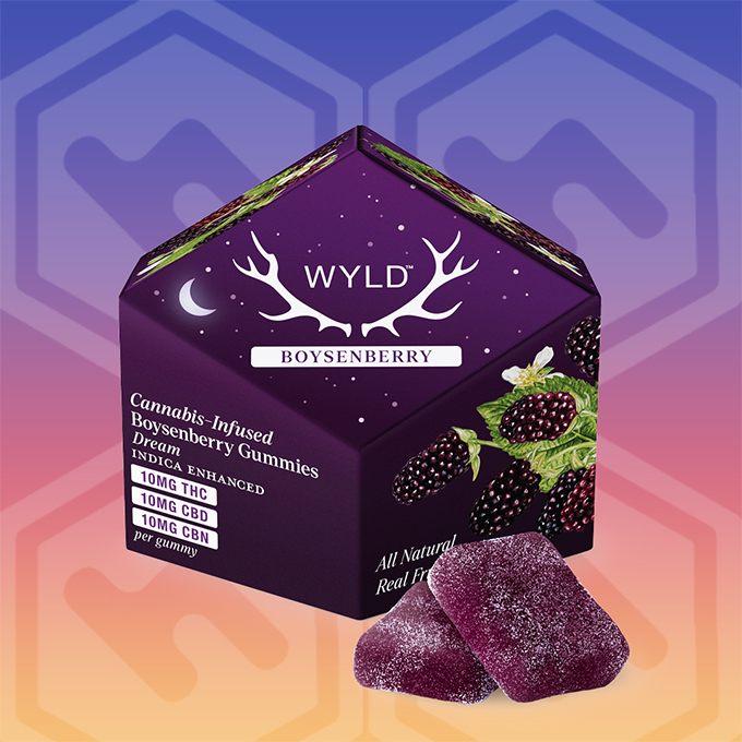 Photograph of product: Boysenberry 1:1:1 - 100mg TH-oui/100mg CBD/100mg CBN 10 Pack