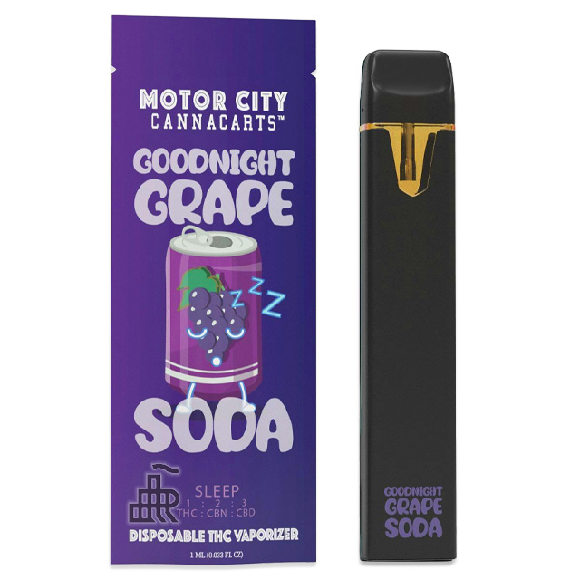 Photograph of Product: Goodnight Grape Soda | 1:2:3 Thc:Cbn:Cbd | Disposable