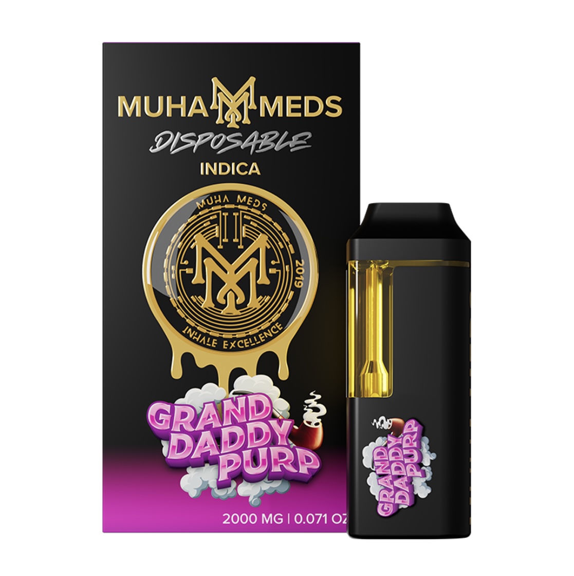 Photograph of product: AU Muha: Grandaddy Purple 2G Disposable