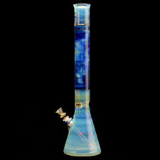 Photograph of product: SKY GLASS | BEAKER | VENUS | 18" | SILVER FUMED W/ BLUE
