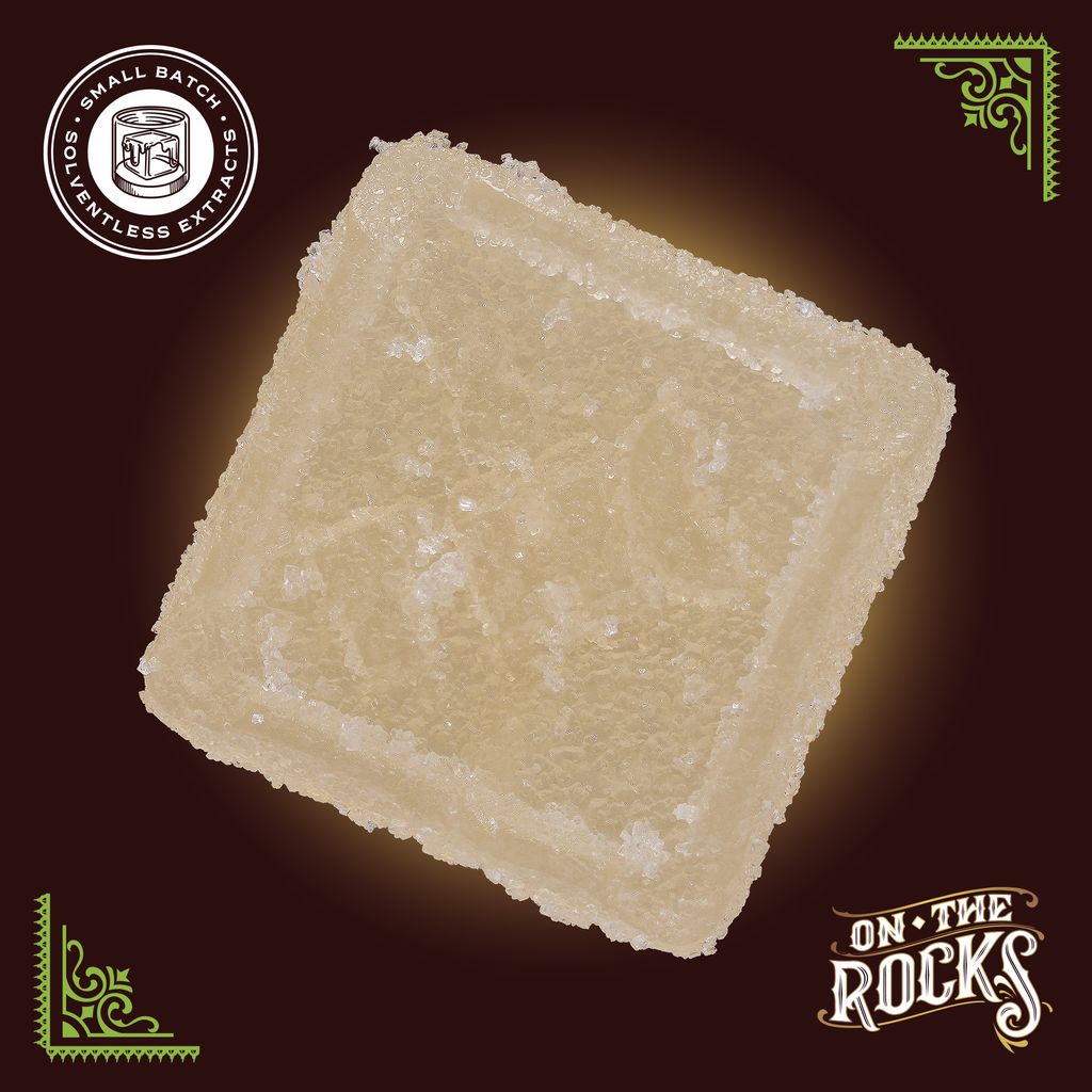 Photograph of product: On The Rocks Live Rosin Sour Apricot Apple Gummies T97.4 (H) 20 Pack - 25772
