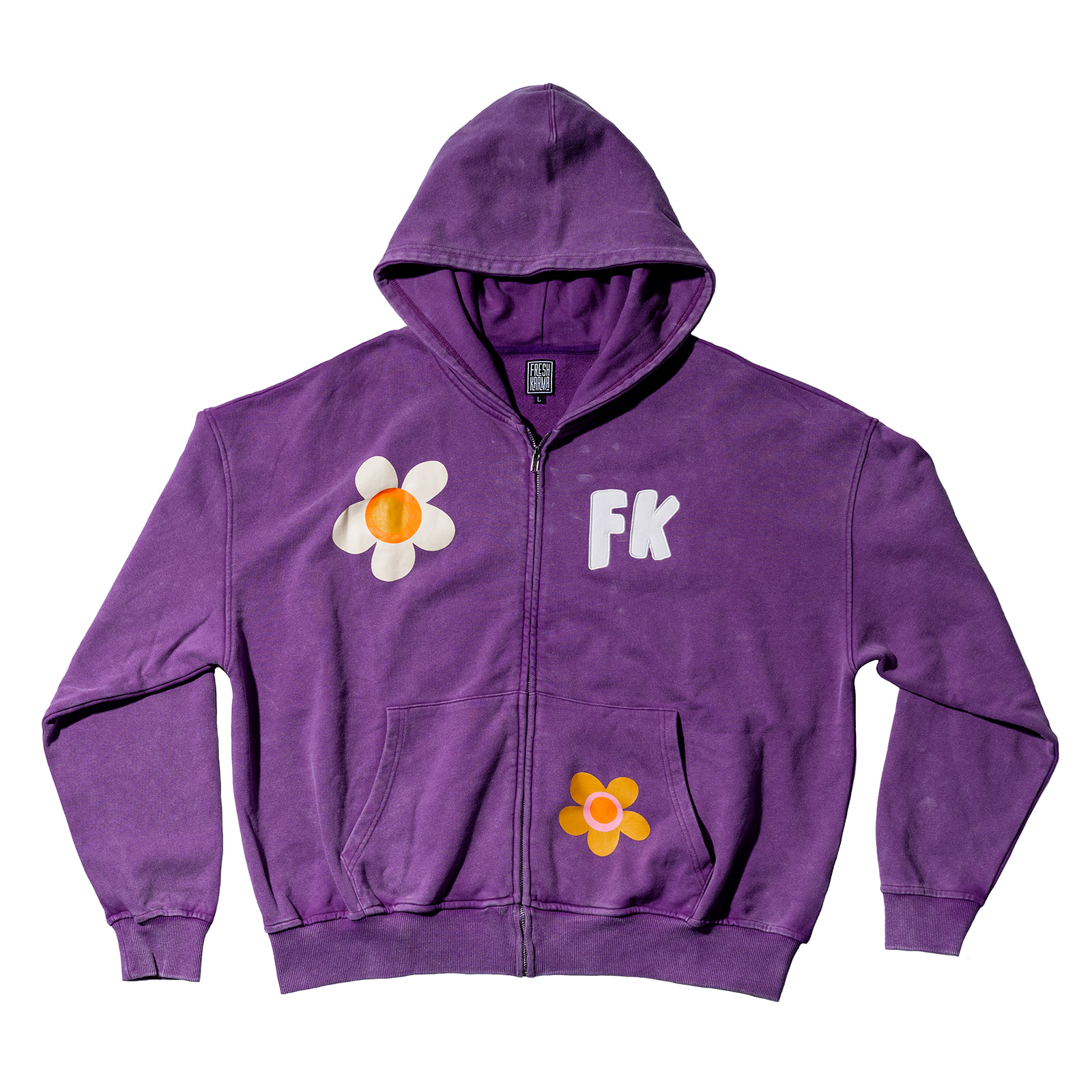 Photograph of product: Fresh Karma Flower Power Zip-Up (Purple)