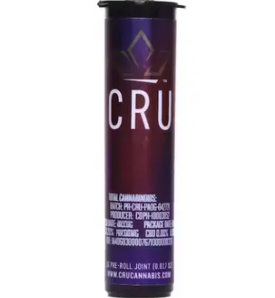 Photograph of Product: CRU | Blackberry Diesel | Fat Boy Pre Roll | 1G