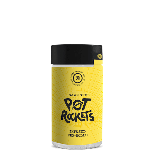 Photograph of product: DAZE OFF Joint 1.5g FSHO Infused Pot Rockets: Petit Dejeuner 3pk