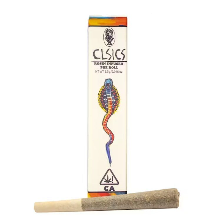 Photograph of product: Clsics - Blue Crack - 1.3G - Rosin Infused Pre Roll